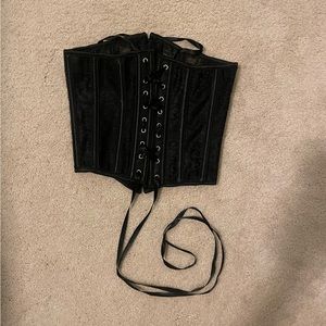 Black lace corset